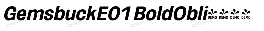 GemsbuckE01 BoldObli字体转换